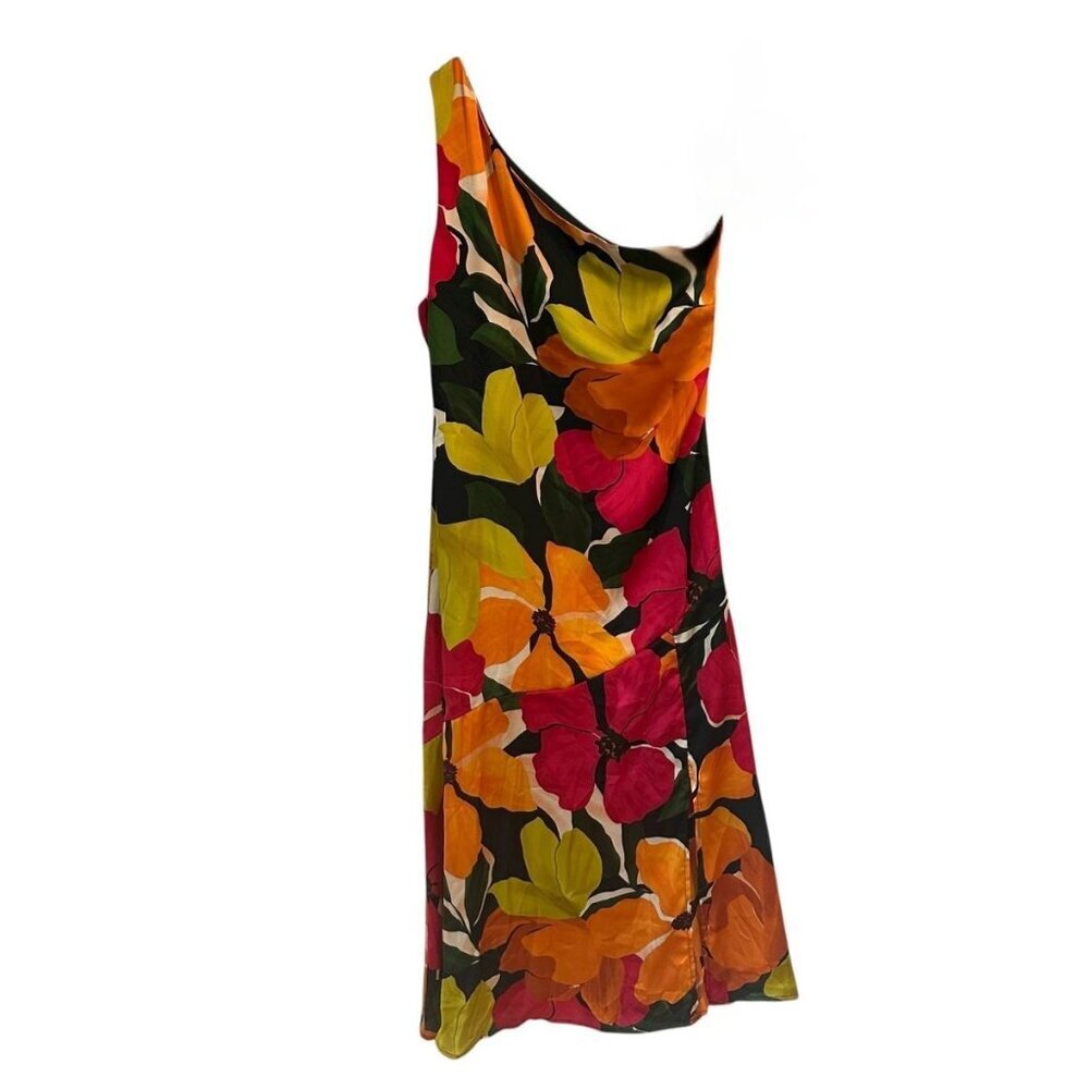 Gilli One Shoulder Floral Midi Dress, Size Large - Picture 3 of 8